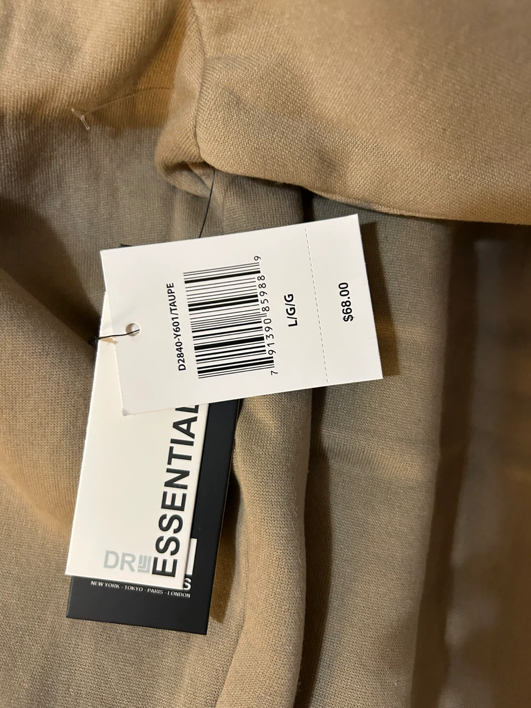 ESSENTIALS Hoodie L/G Taupe - photo 3