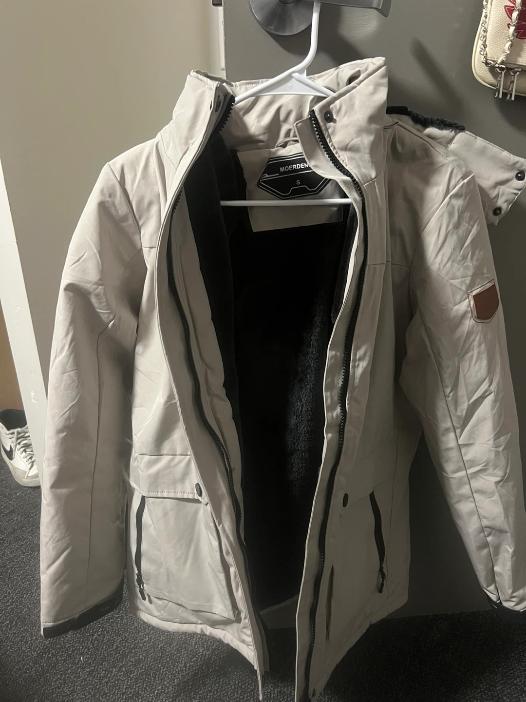 MOERDENG Women's Parka - Light Beige, Size S