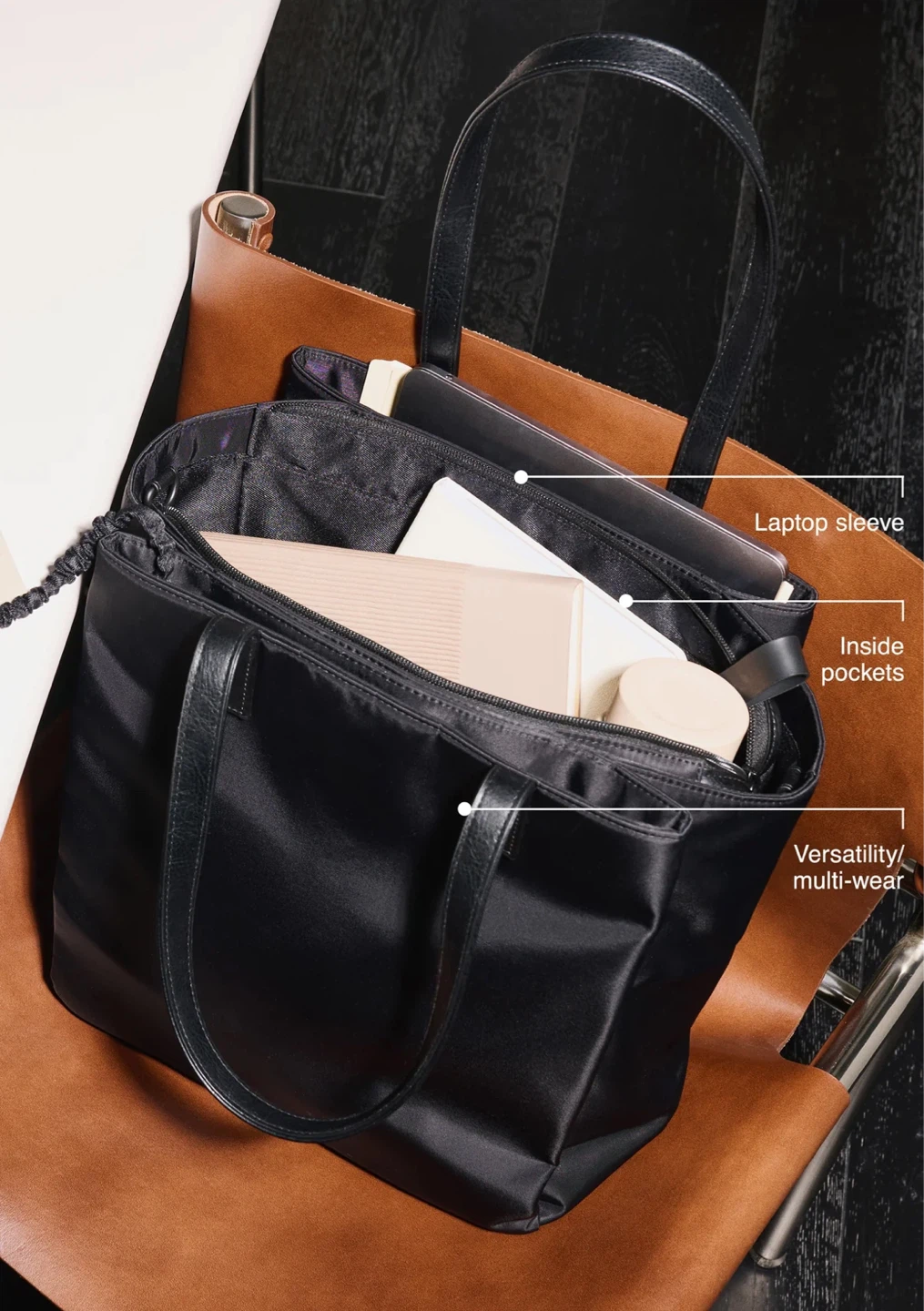 BÉIS The Commuter Tote Bag in Black - photo 3