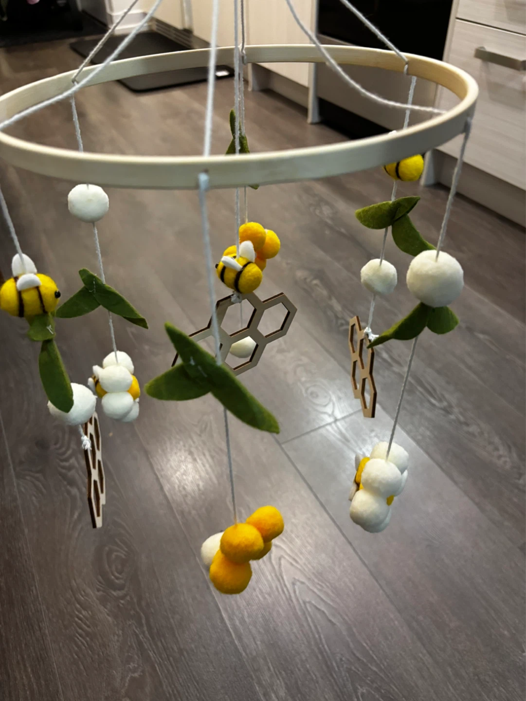 Felt Bee Crib Mobile