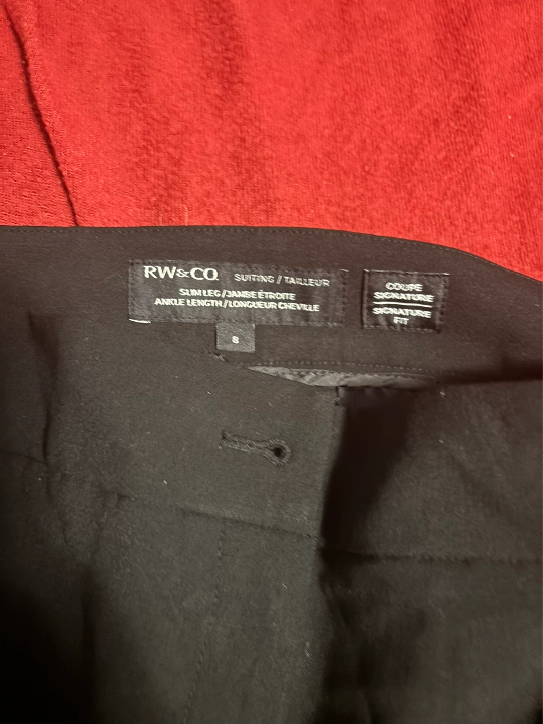 RW&CO. Black Slim Leg Ankle Length Pants Size 8 - photo 2