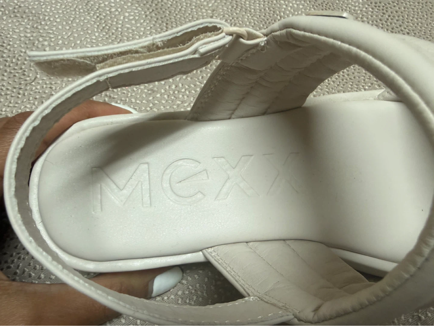 New MEXX Beige Padded Strap Platform Sandals Women's Size 8 - photo 3