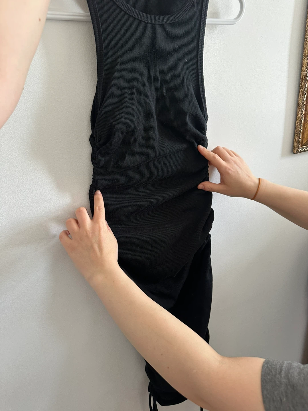 Black Ruched Tank Dress
