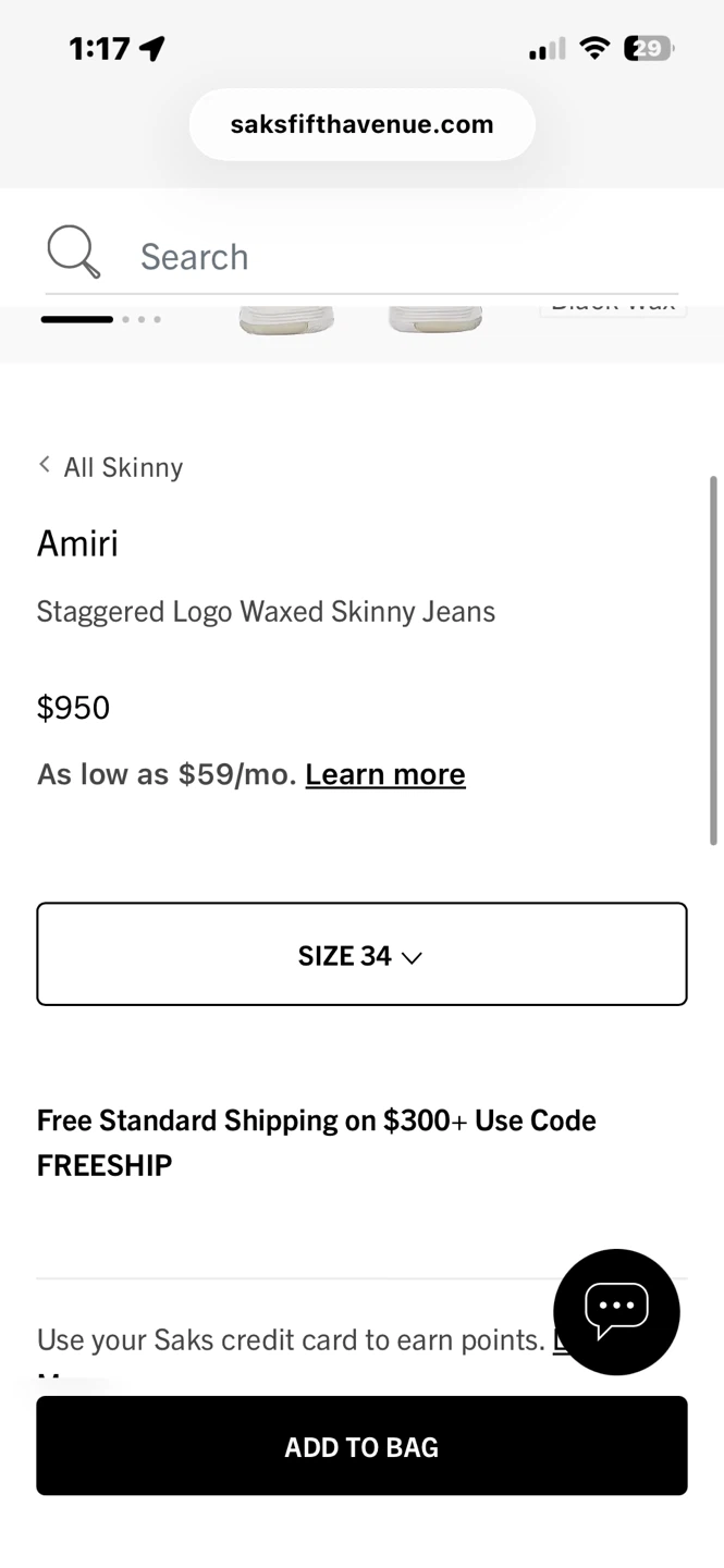 Amiri Staggered Logo Waxed Skinny Jeans - Black - photo 4