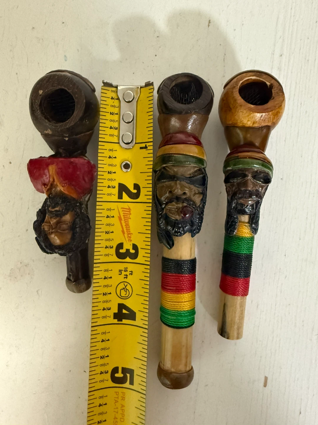 Set of 3 Hand Carved Pipes