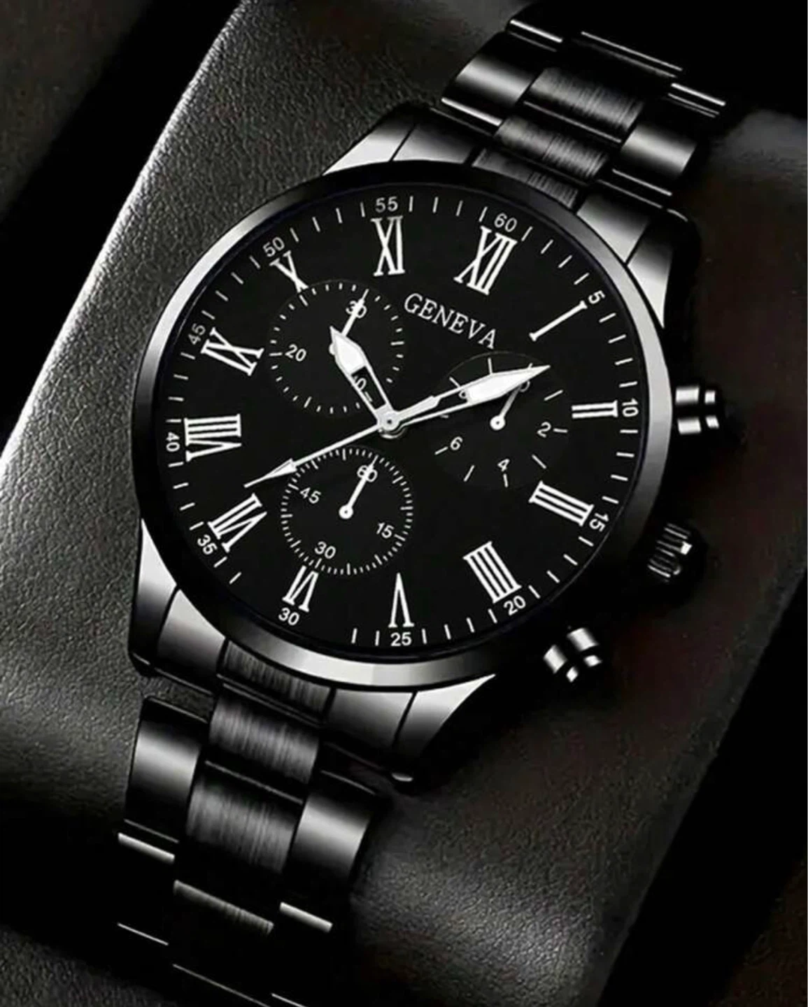 Black and silver set men Watch (buy 2 for gift 🎁) - photo 2