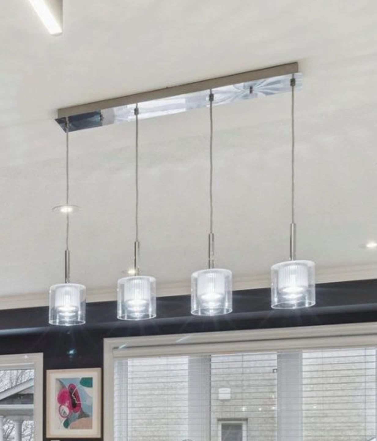 Modern 4-Light Pendant Chandelier
