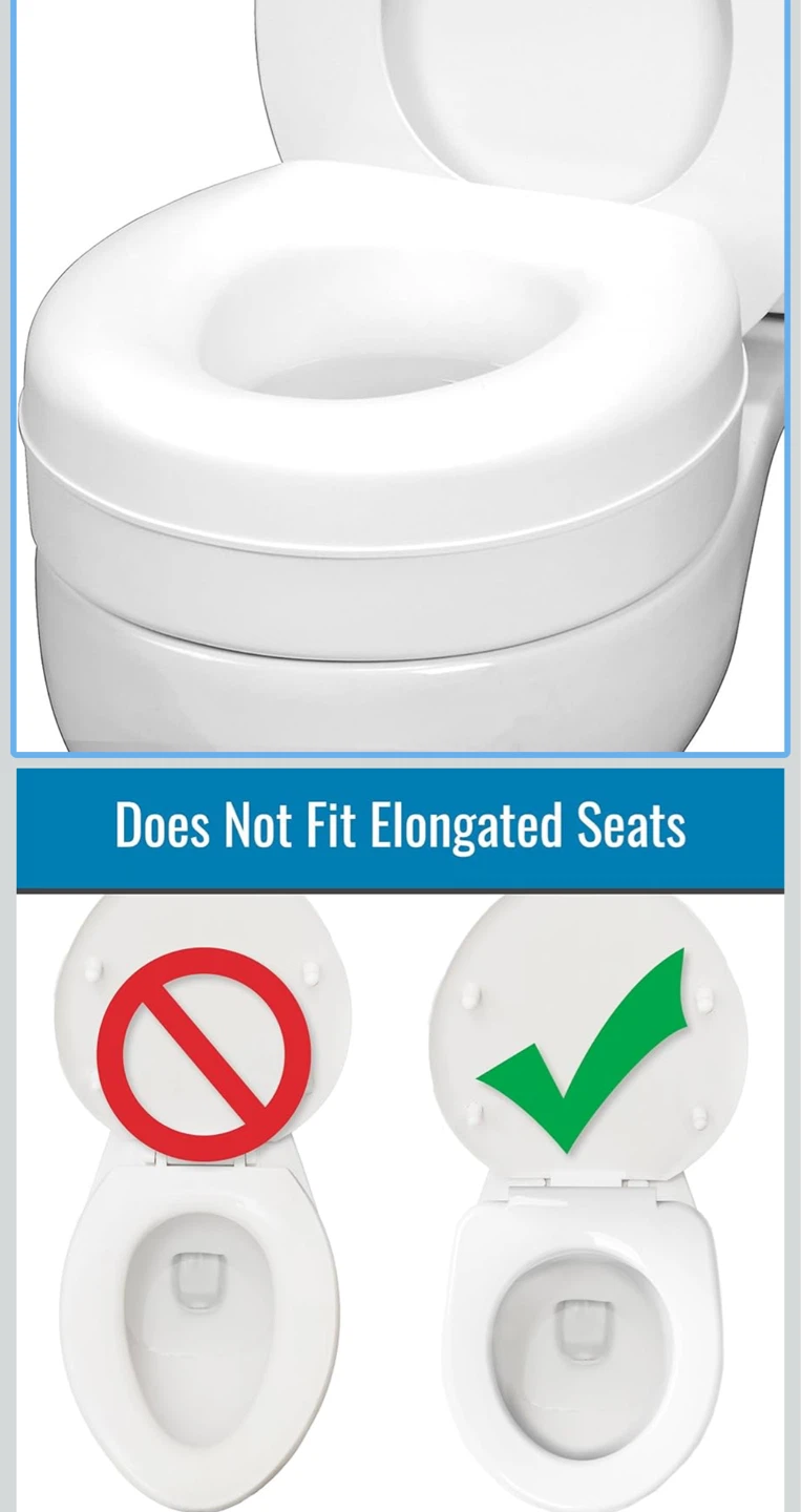 New In Box HealthSmart 5" Toilet Seat Riser For Seniors - photo 2