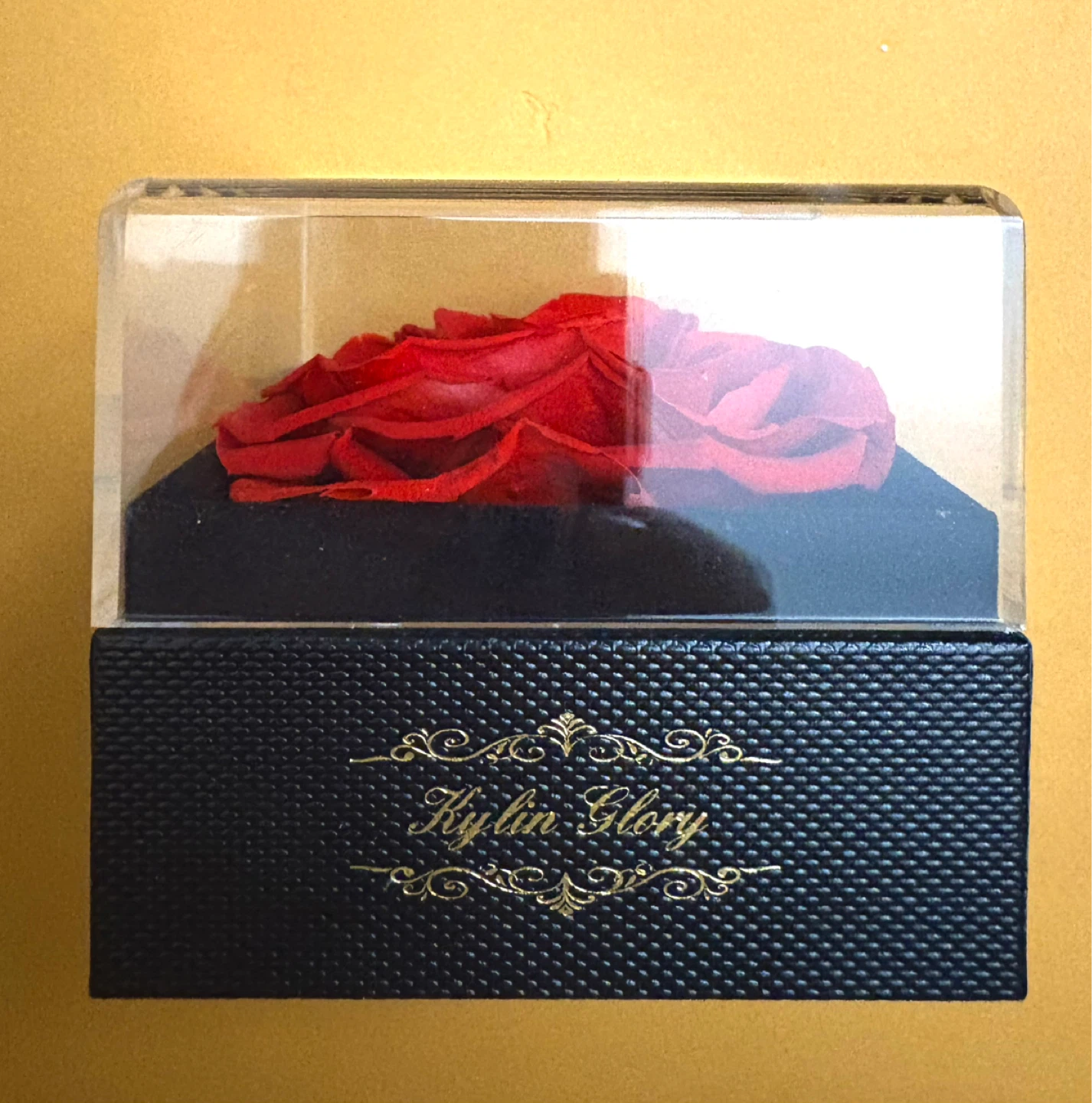 Preserved Red Rose in Display Box - photo 2