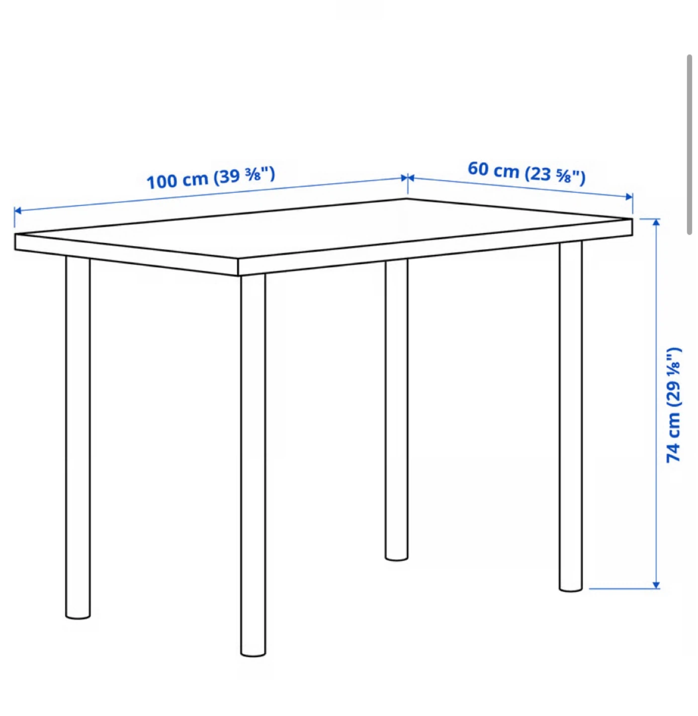 IKEA LINNMON/ADILS White Table - photo 4