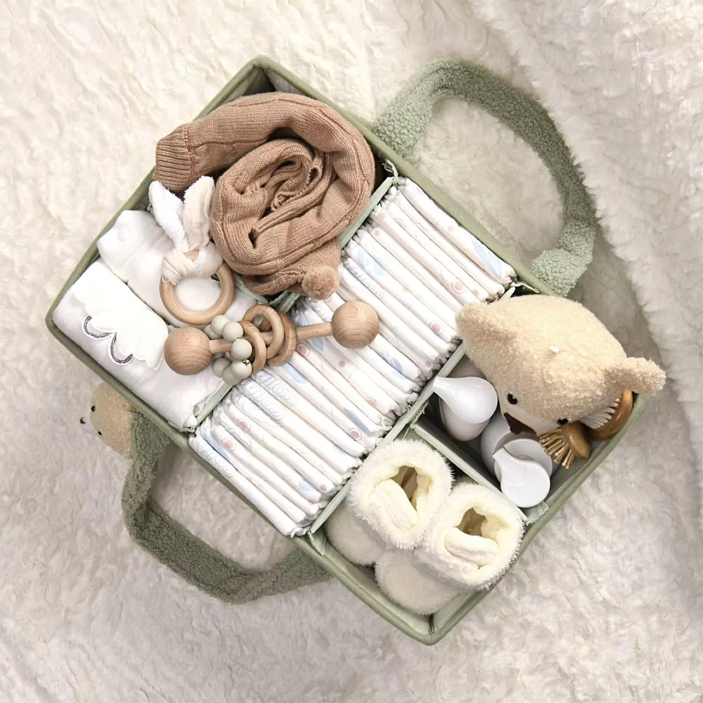Teddy Bear Diaper Caddy Organizer - XL Size - photo 2