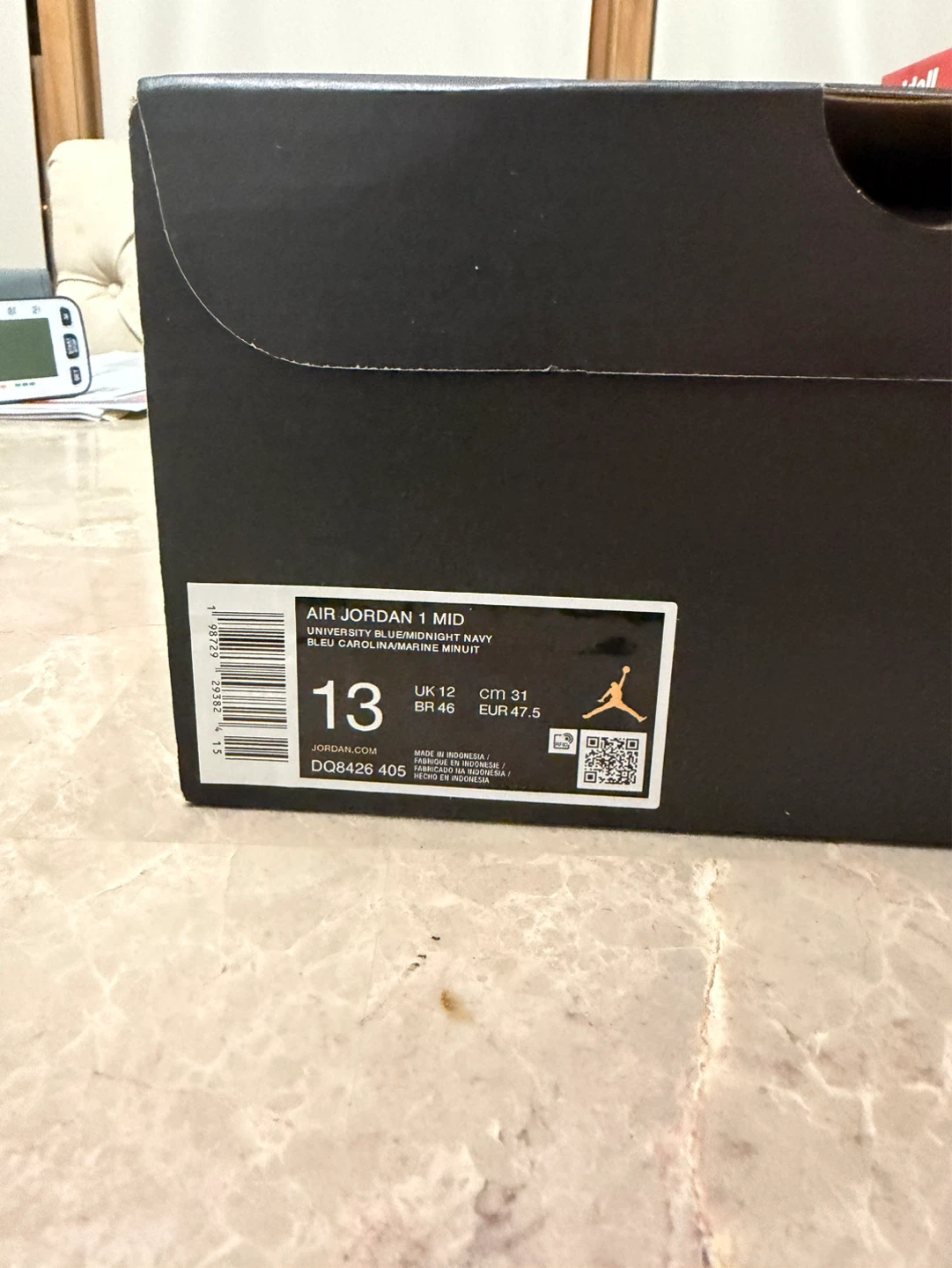 Air Jordan 1 Mid University Blue / Midnight Navy - Size 13 - photo 2
