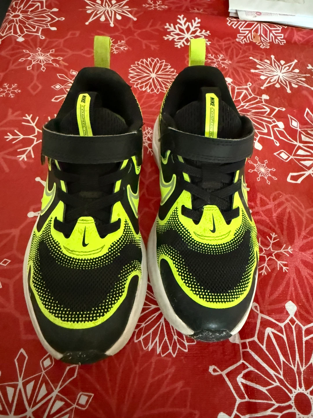 Nike Kids Running Shoes Black/Neon Yellow - photo 2