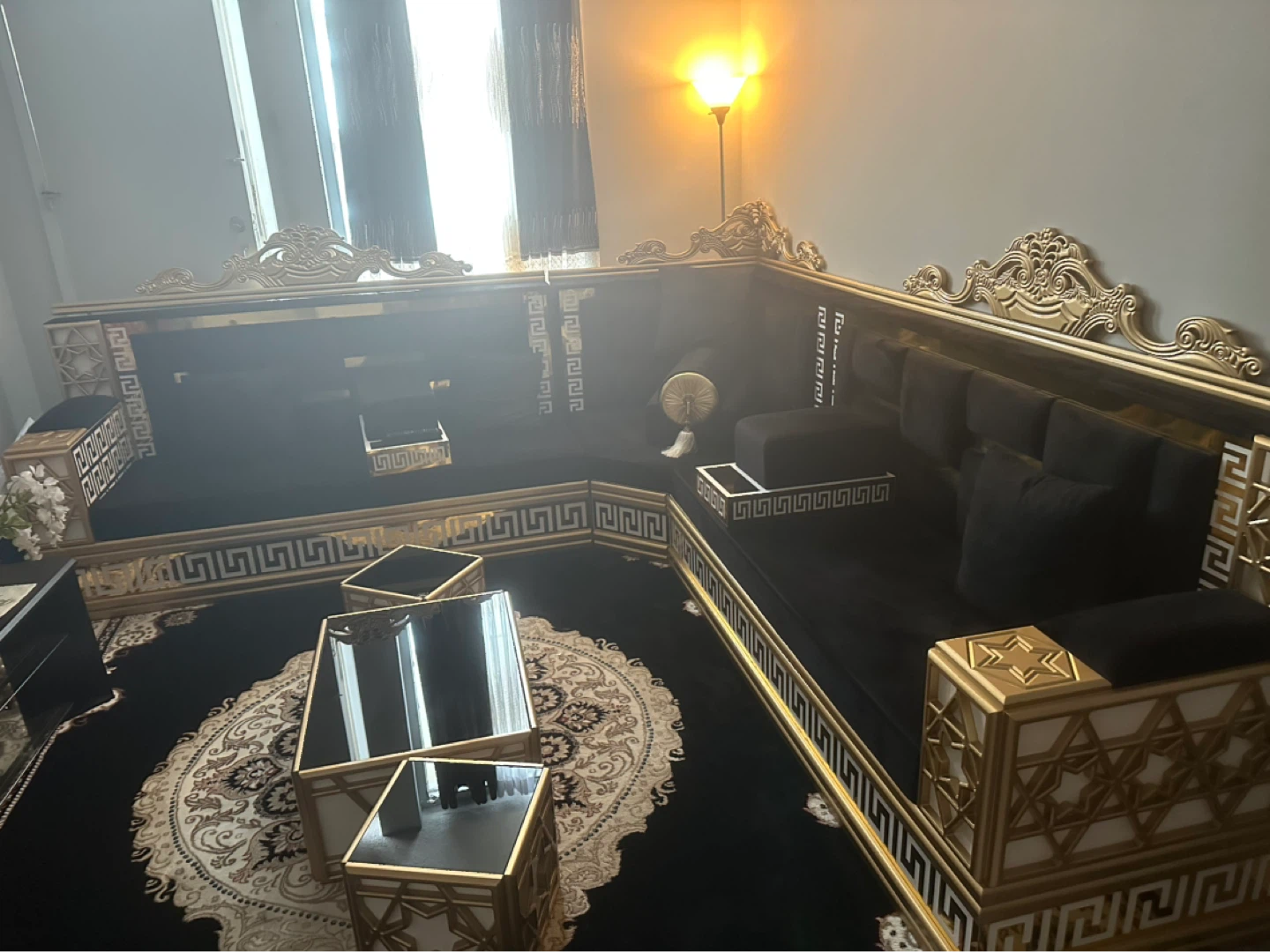 Luxury Sectional Sofa with Gold Accents - photo 2