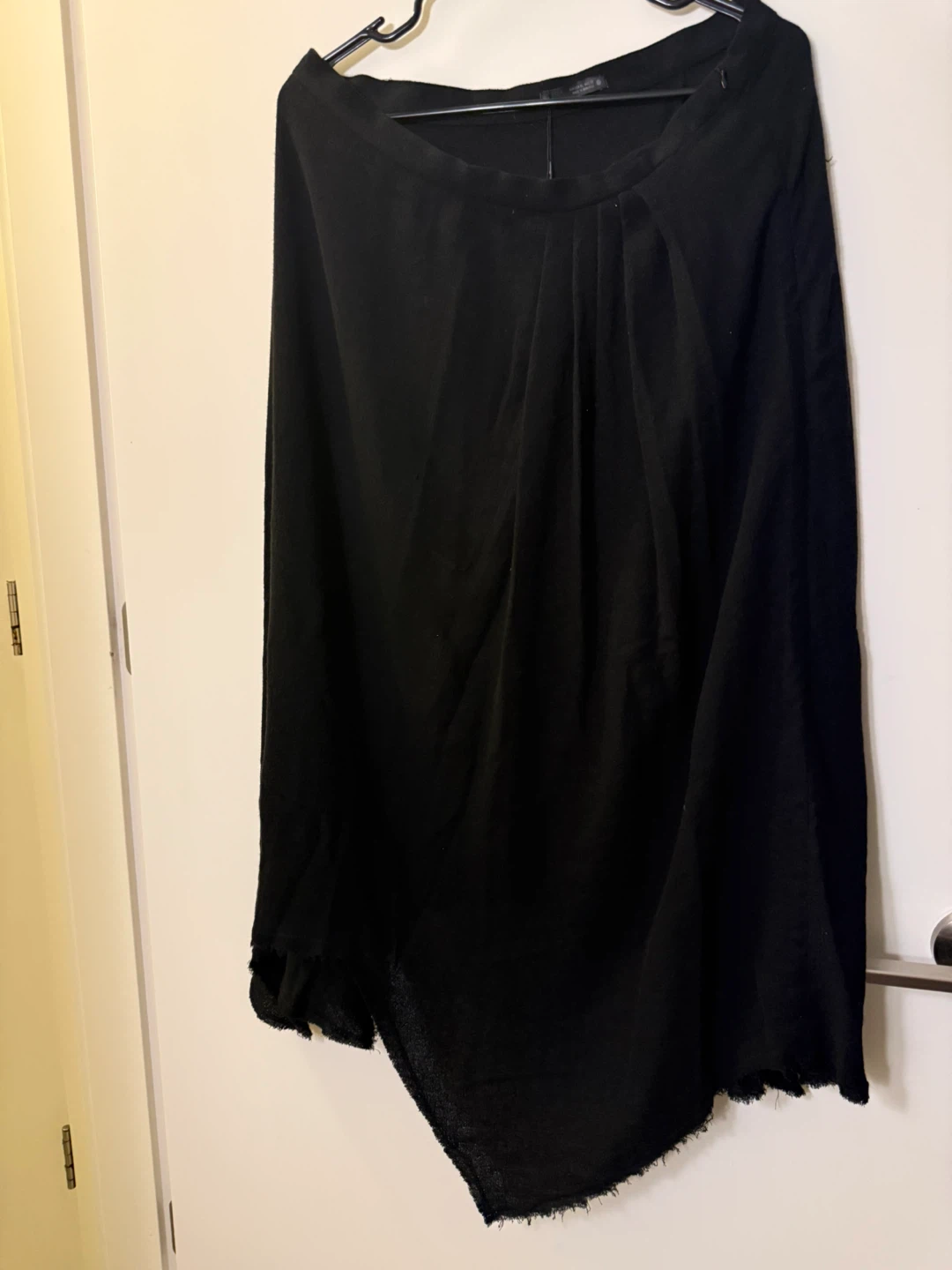 CAMAIEU Black Asymmetrical Tunic Top - Size XL
