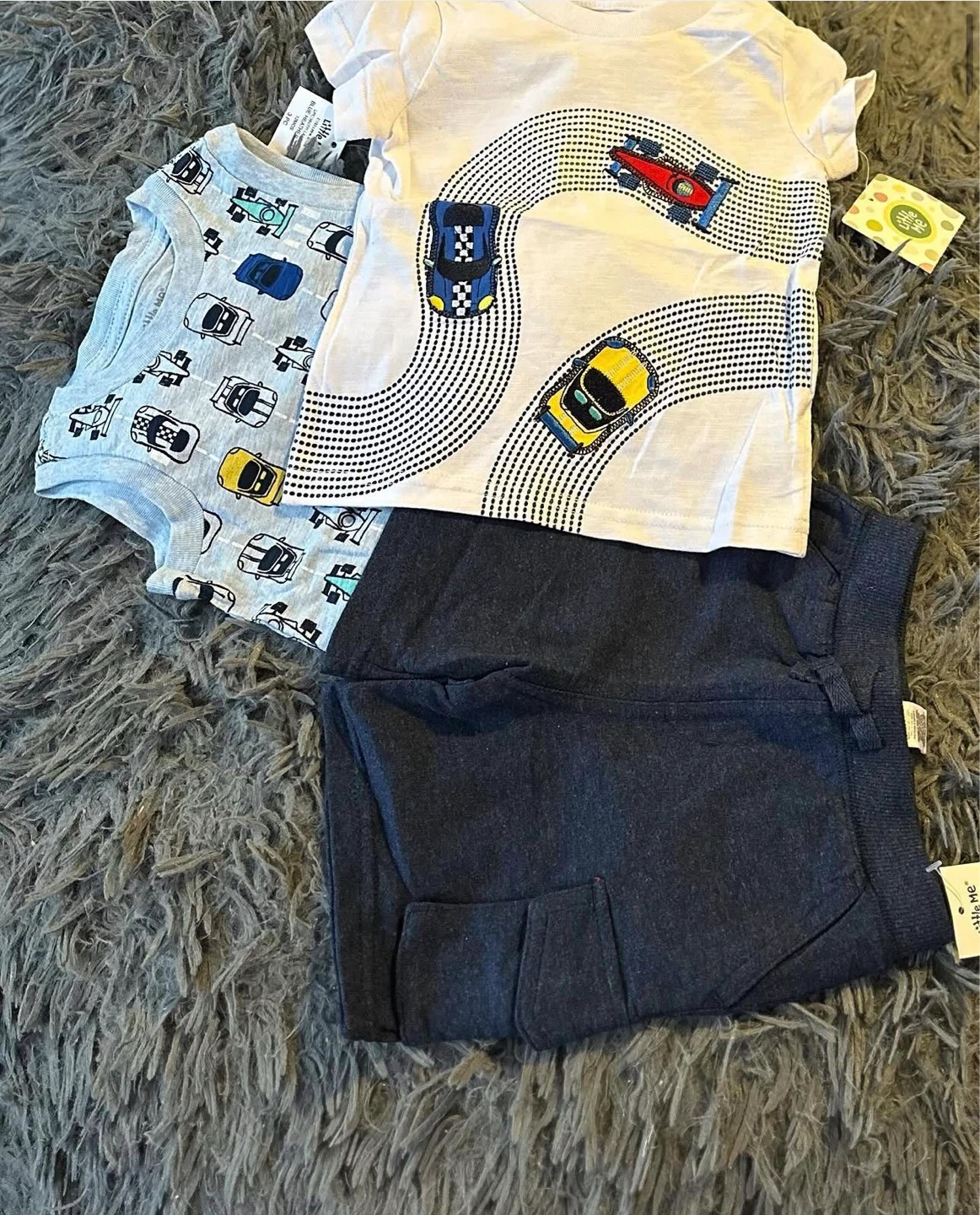 BOYS 3PC SHORTS SUITE (SIIZE: 12 MONTHS)