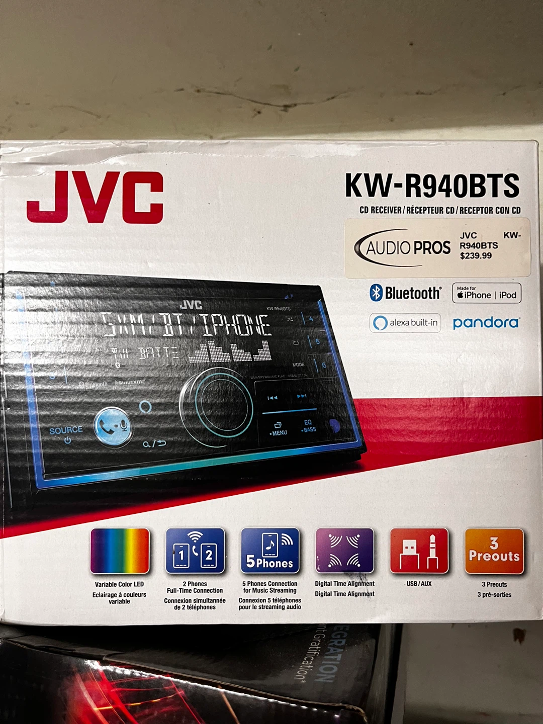 JVC KW-R940BTS CD Receiver with Bluetooth