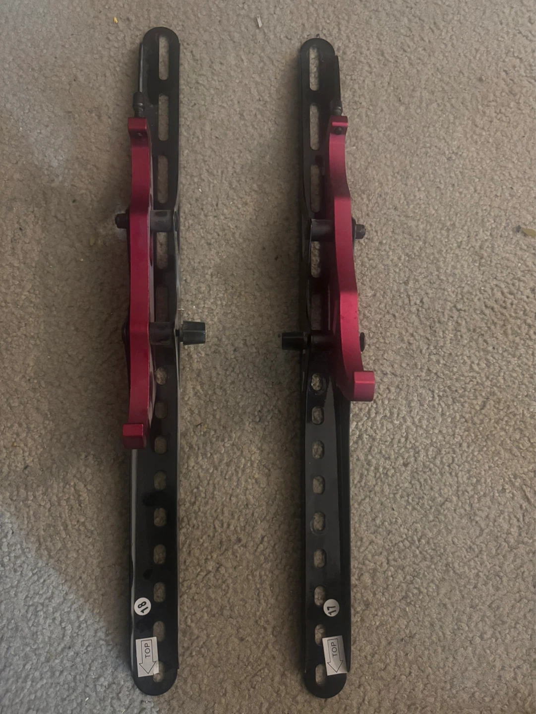 Pair of Black and Red Ski Skate Holders