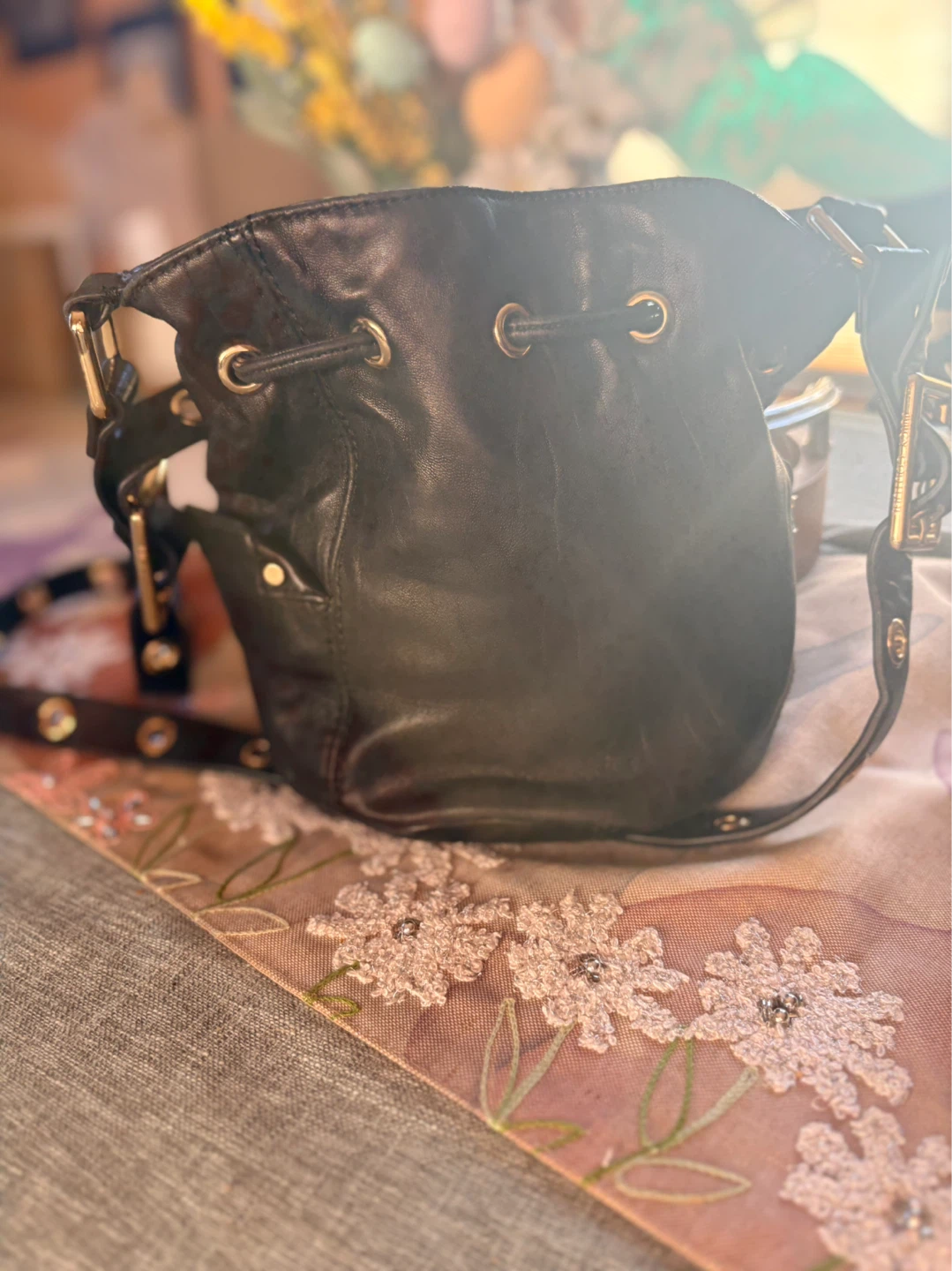 Juicy Couture Selma leather mini bucket bag - photo 3