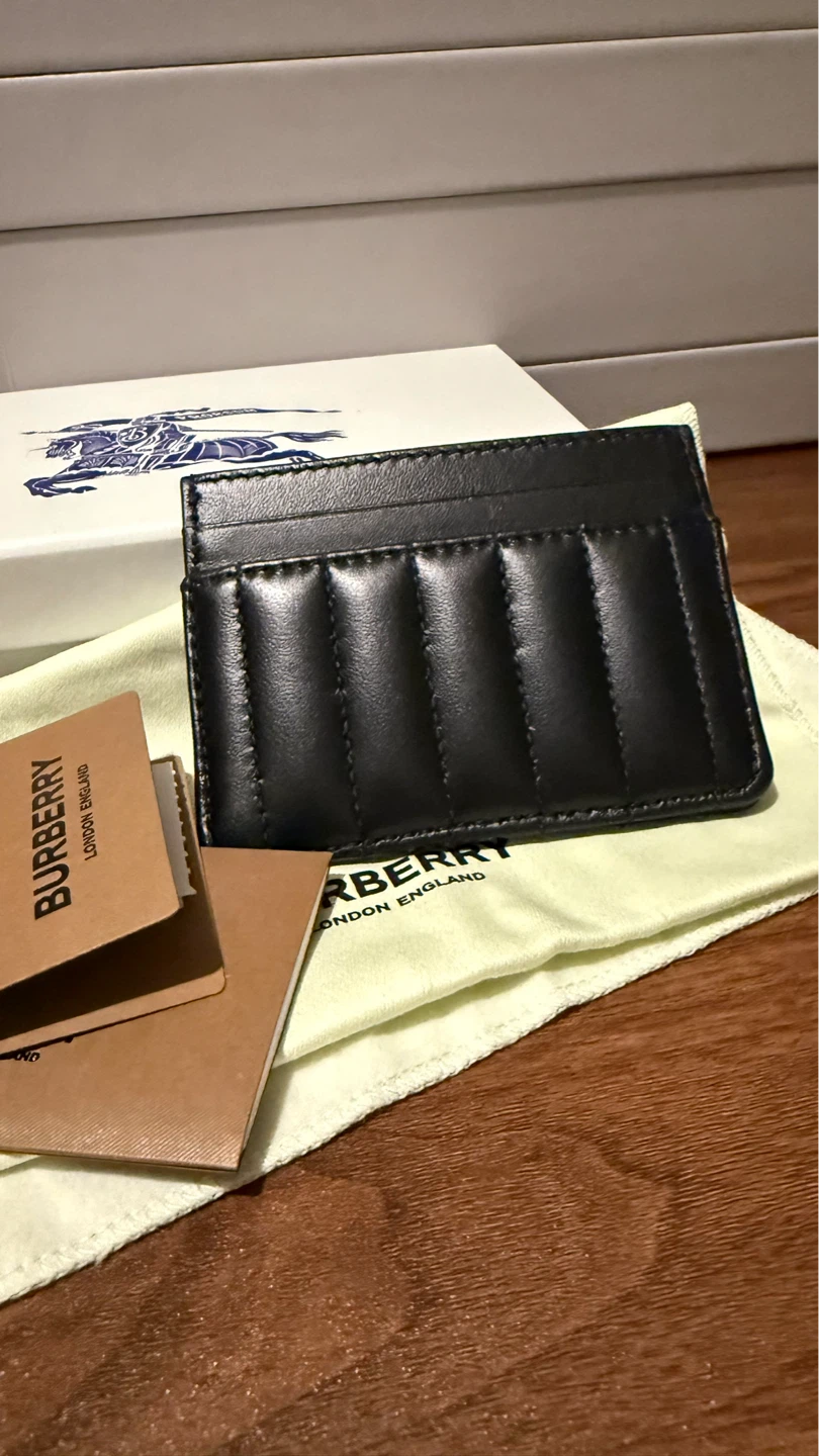 Authentic Burberry Quilted Leather Card Holder Black - photo 2
