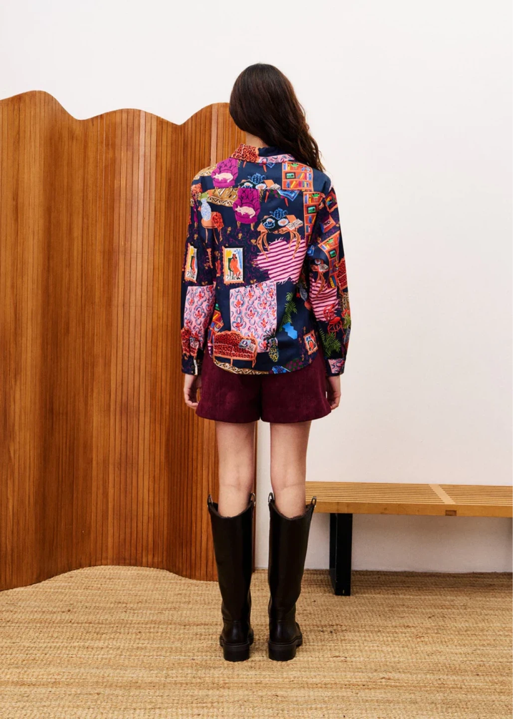 NWT - FRNCH Sartre Oversized Crop Button Up - photo 4