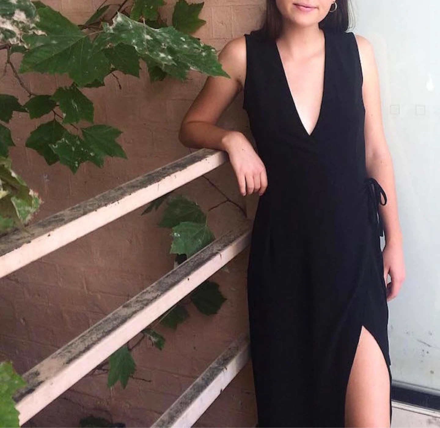 American Apparel Sleeveless Juliard Wrap Dress