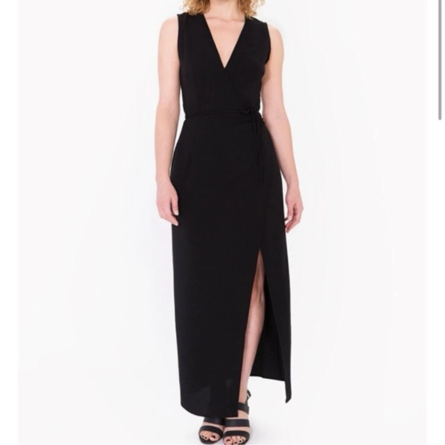 American Apparel Sleeveless Juliard Wrap Dress - photo 2
