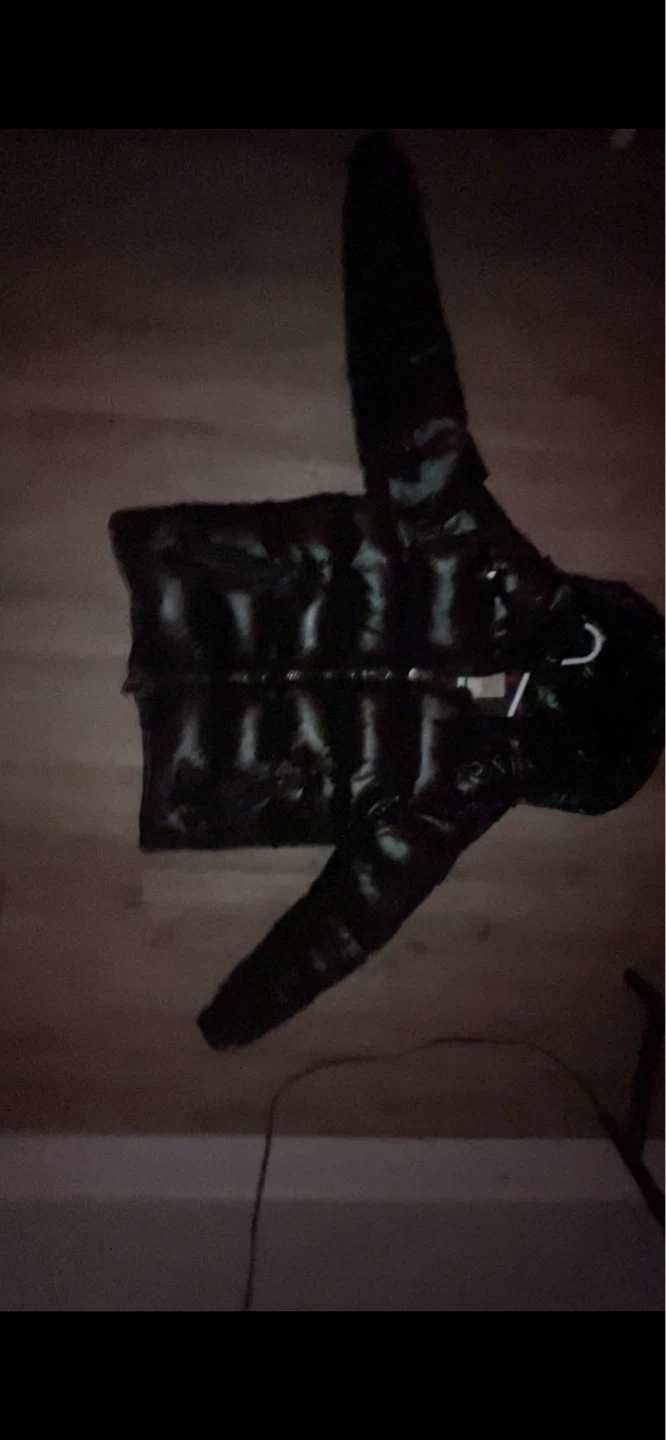 Black Puffer Jacket with Hood - photo 2