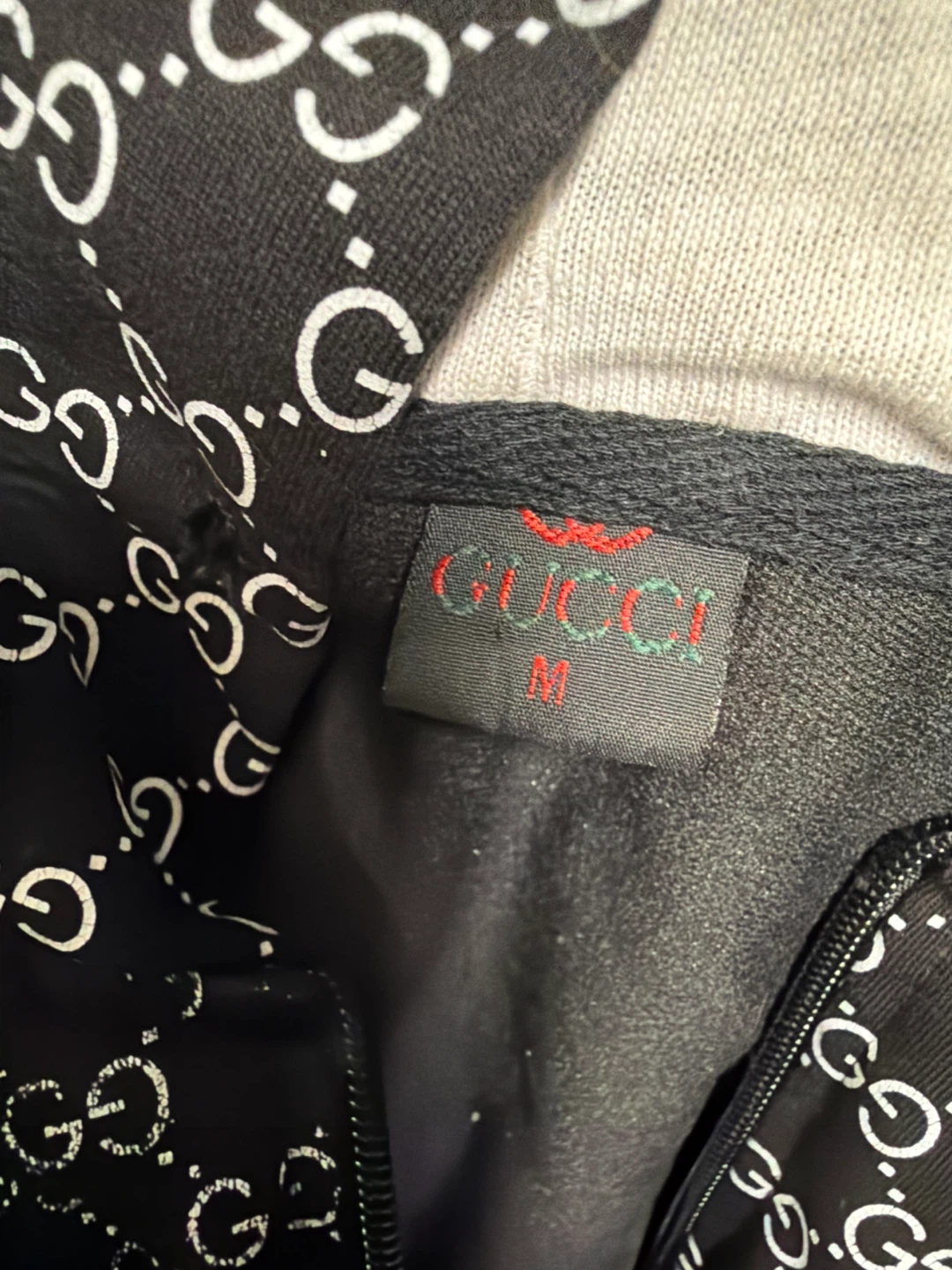 Gucci Black GG Monogram Full Zip Hoodie Size M - photo 2