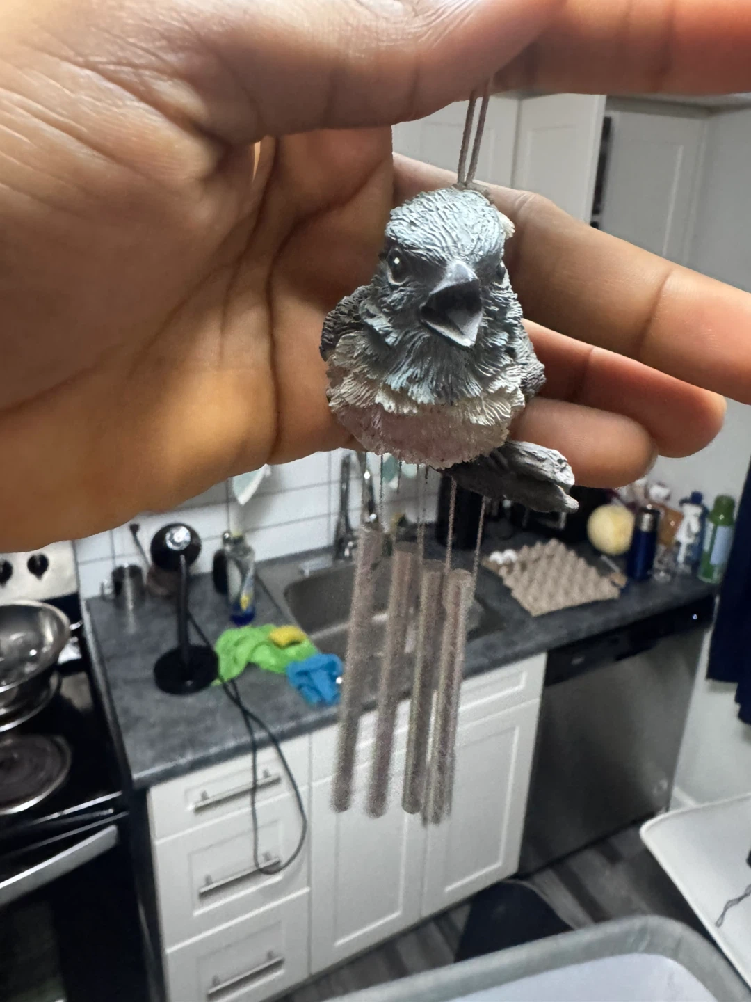 Bird wind chime ornament