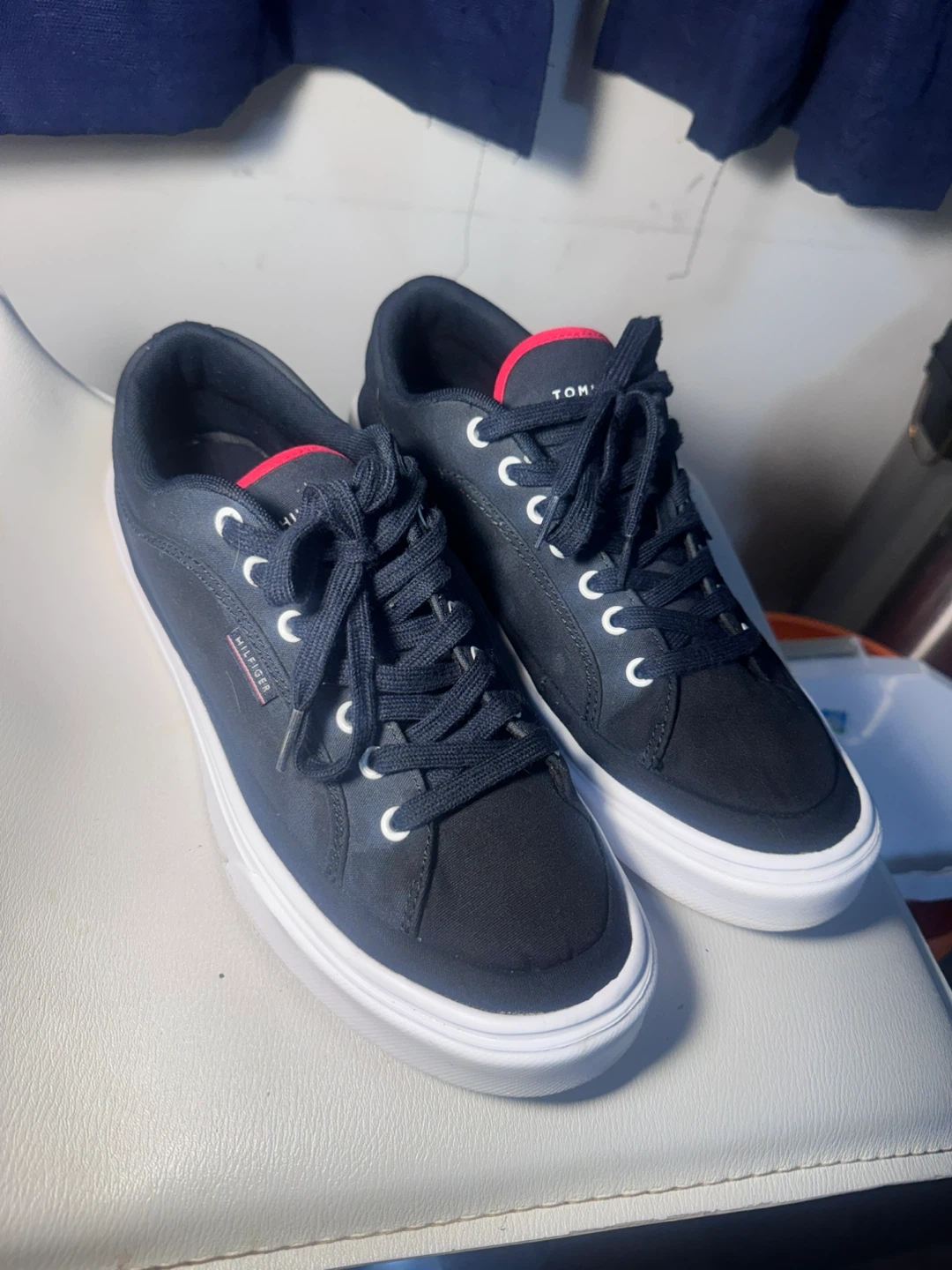Tommy Hilfiger Navy Canvas Sneakers