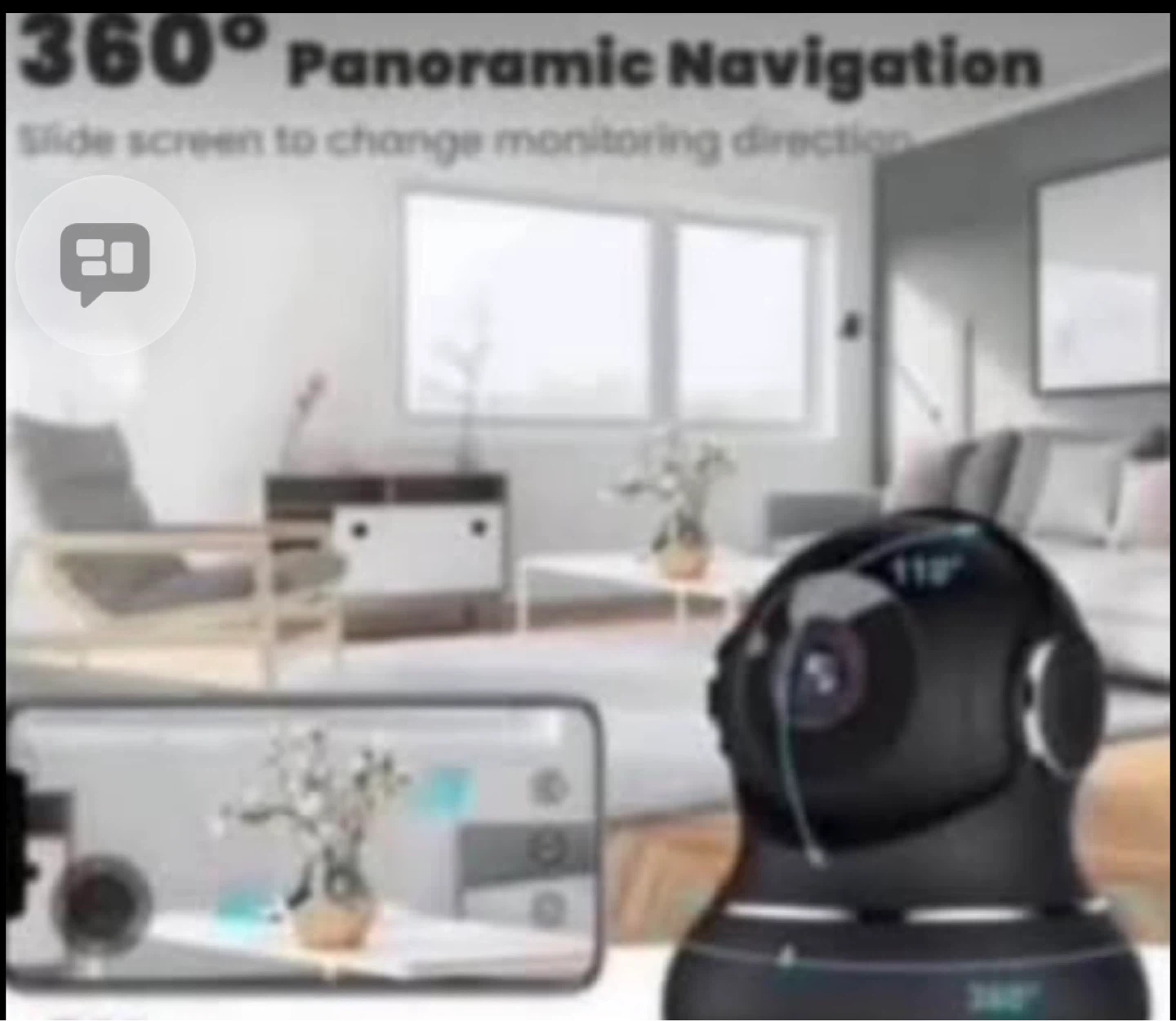 Pan/Tilt Wi-Fi Security Camera with Night Vision & Motion Alerts
