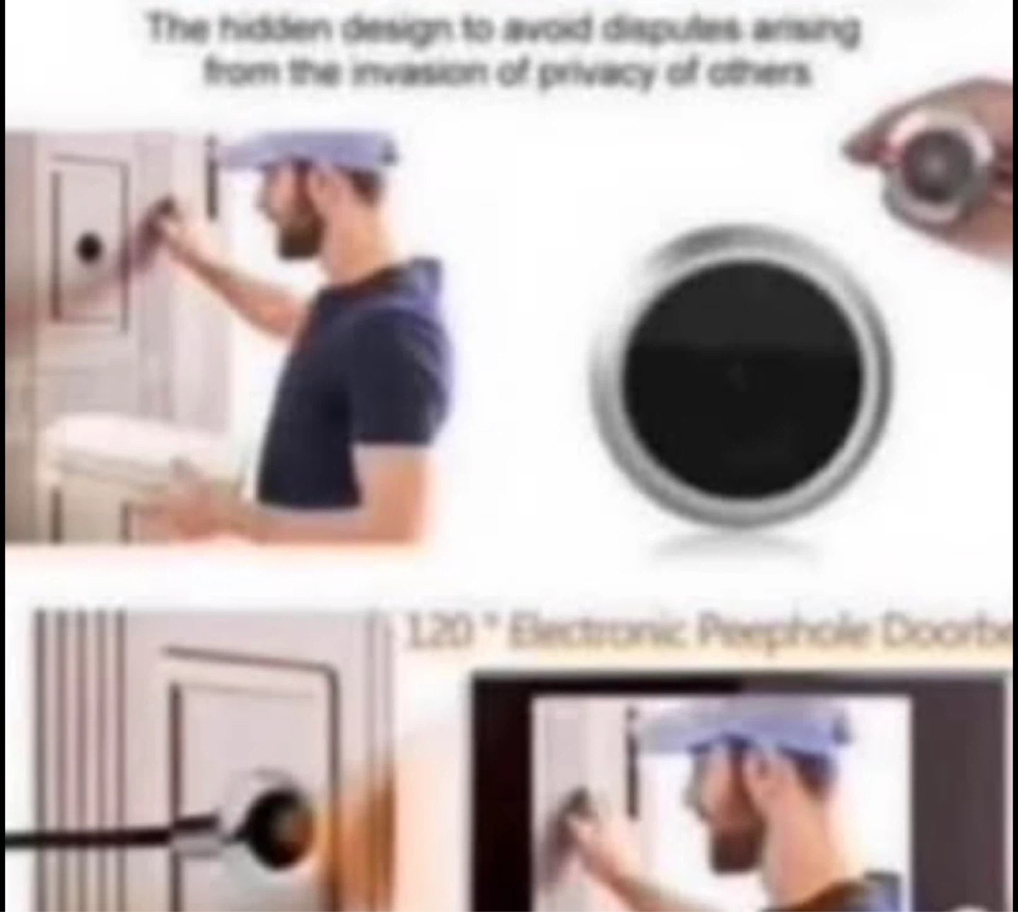 3.5 inch Digital Doorbell LCD 120 Degree Eye Peephole Doorbell