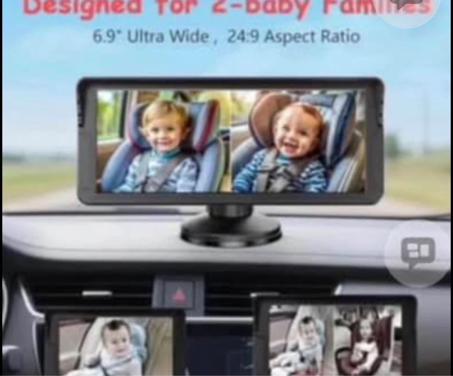 6.9" HD Screen Car Baby Monitor with Night Vision - photo 3