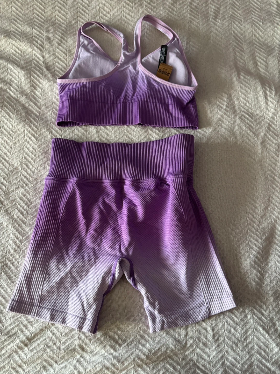 Pink Victoria's Secret Sport Bra and Shorts size small - photo 3