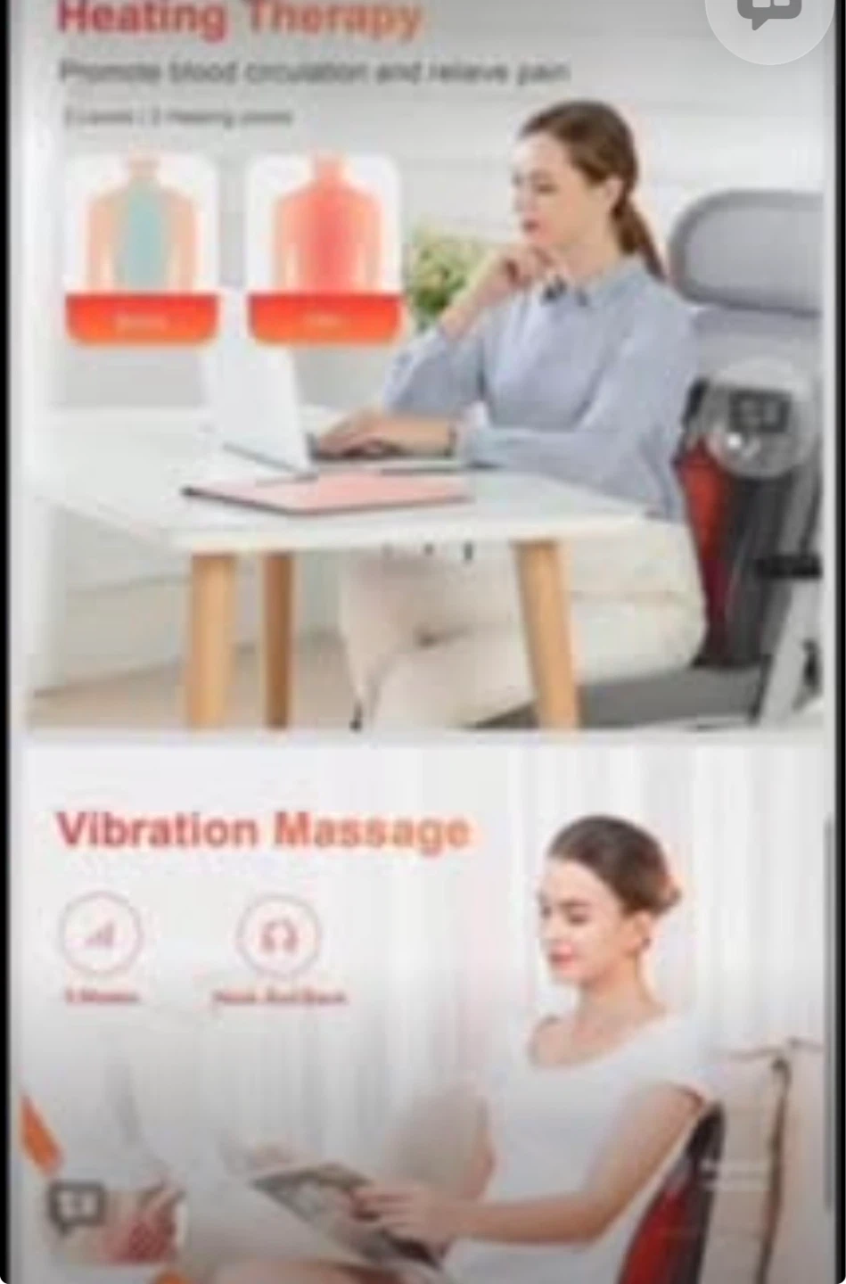 Shiatsu Massage Pillow with Heat - photo 3