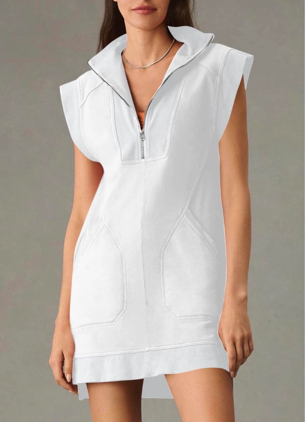 XQR Half-Zip Sleeveless Mini Dress – Anthro Inspired (XXL) NEW