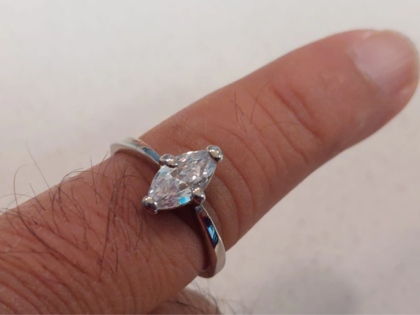 Marquise Cut Stone Ring 925 silver - photo 2