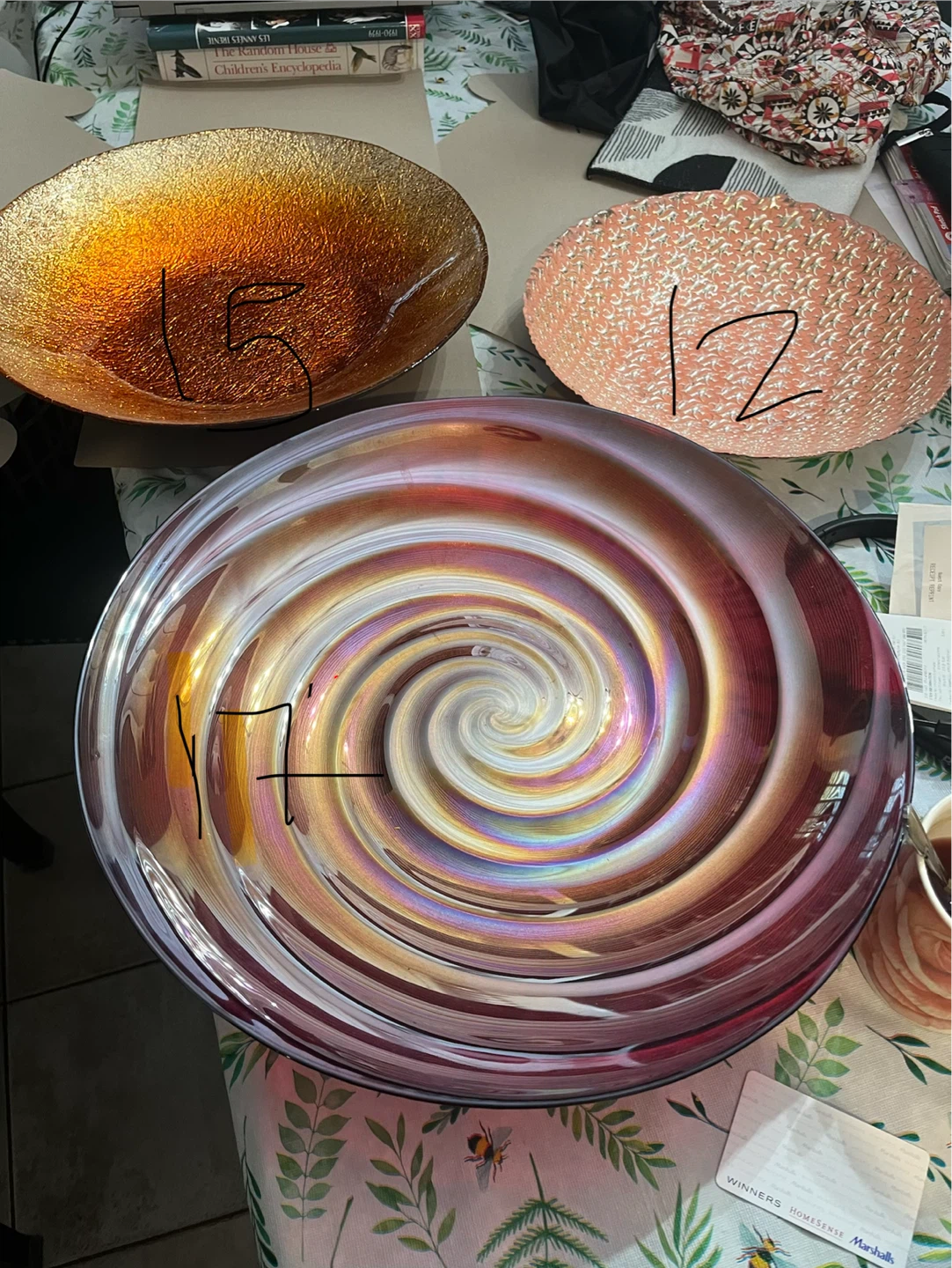 Decorative Glass Serving Bowl