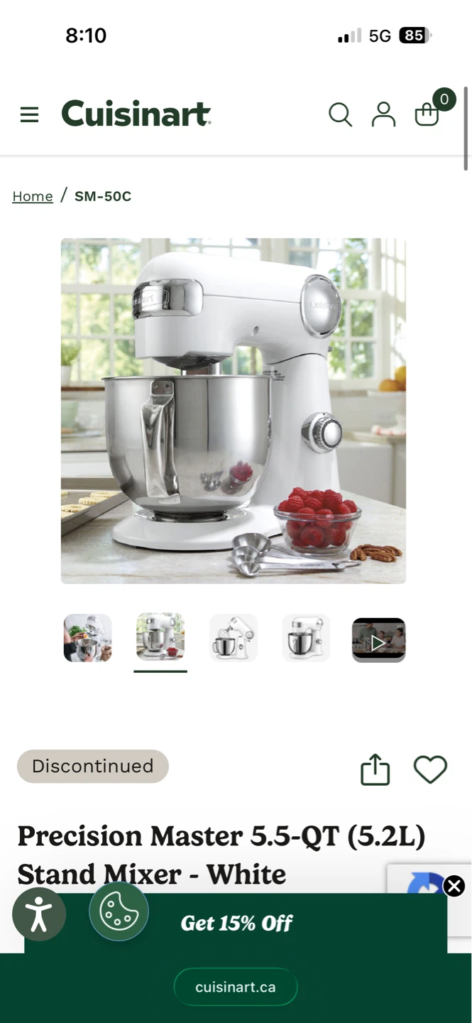Cuisinart Precision Master 5.5-QT Stand Mixer - White - photo 3