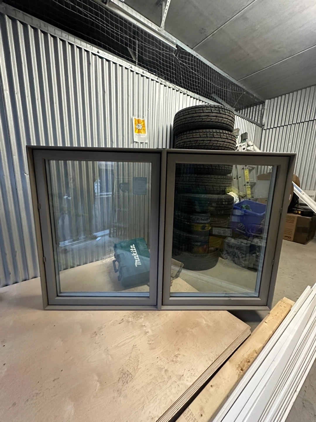 vinyl double window