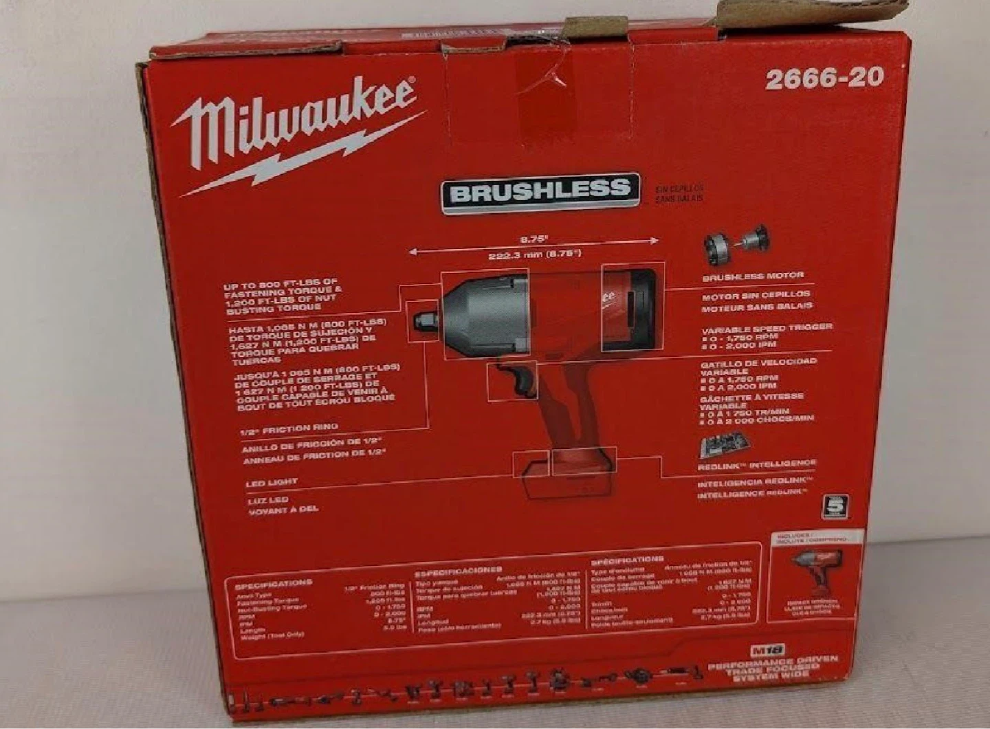 Milwaukee High Torque Impact Wrench 2666-20 - photo 2
