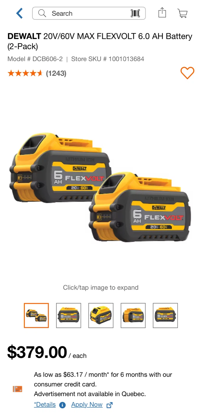 DEWALT 20V/60V  (2-Pack) - photo 2