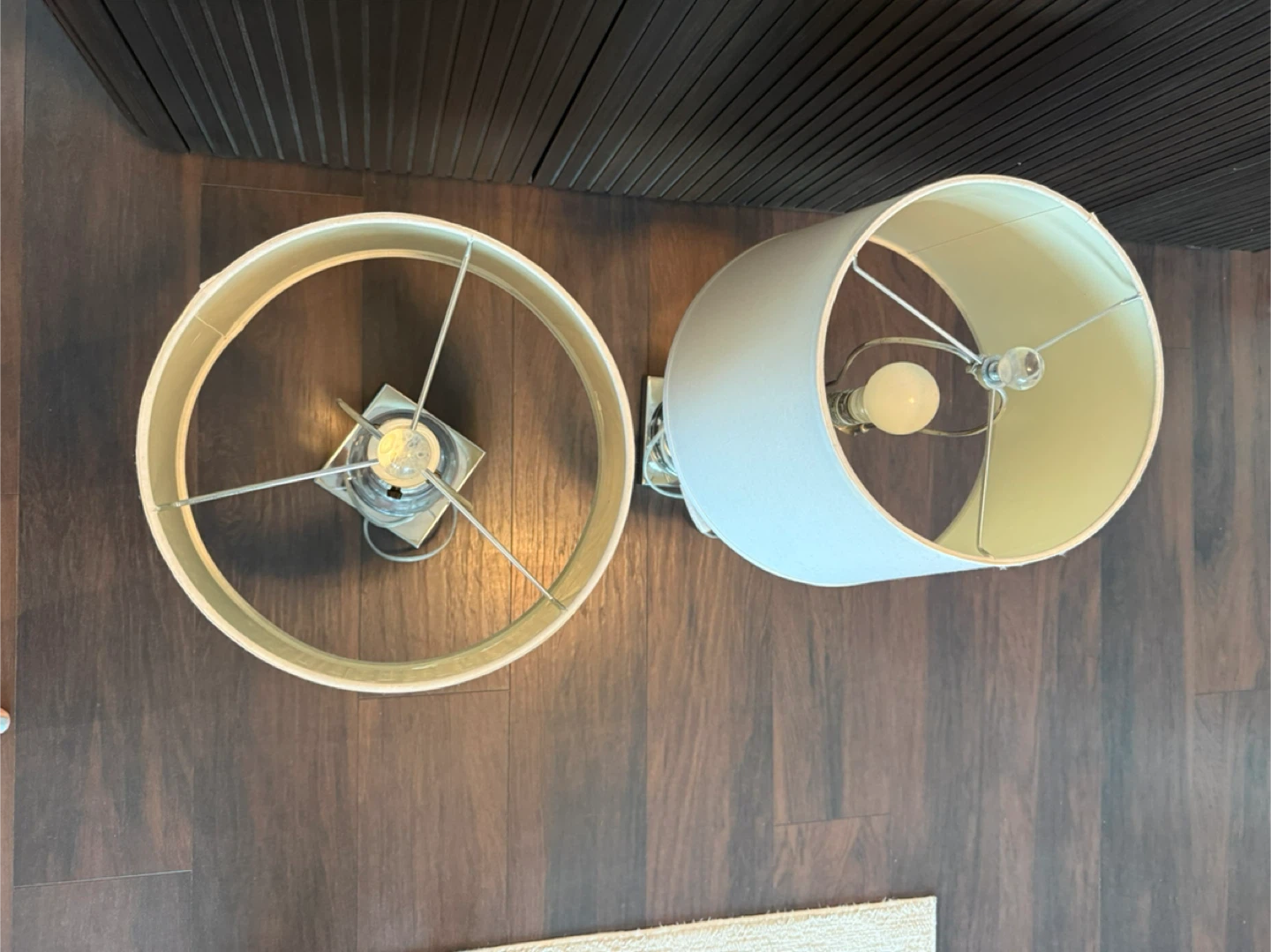2 large glass table lamps - FREE - photo 2