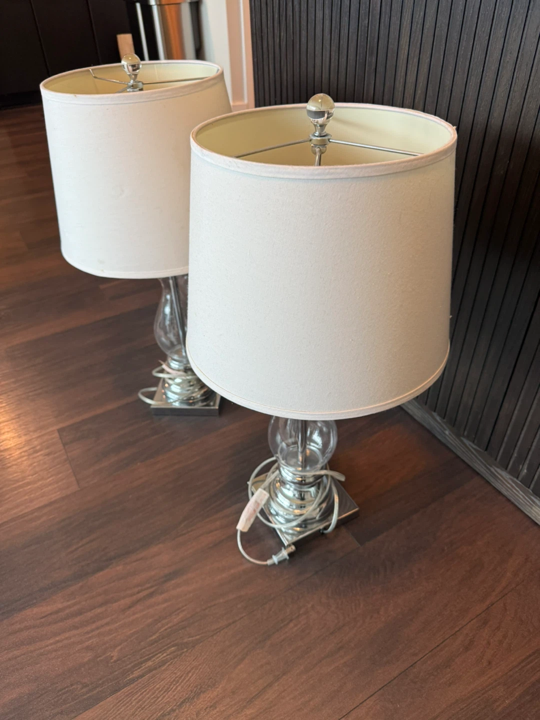 2 large glass table lamps - FREE - photo 5