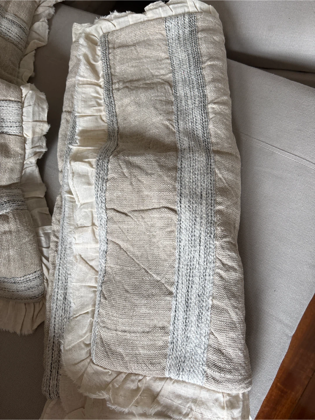 BEE & WILLOW" """"Striped """"Ruffled """"Bedding """"Set - photo 2