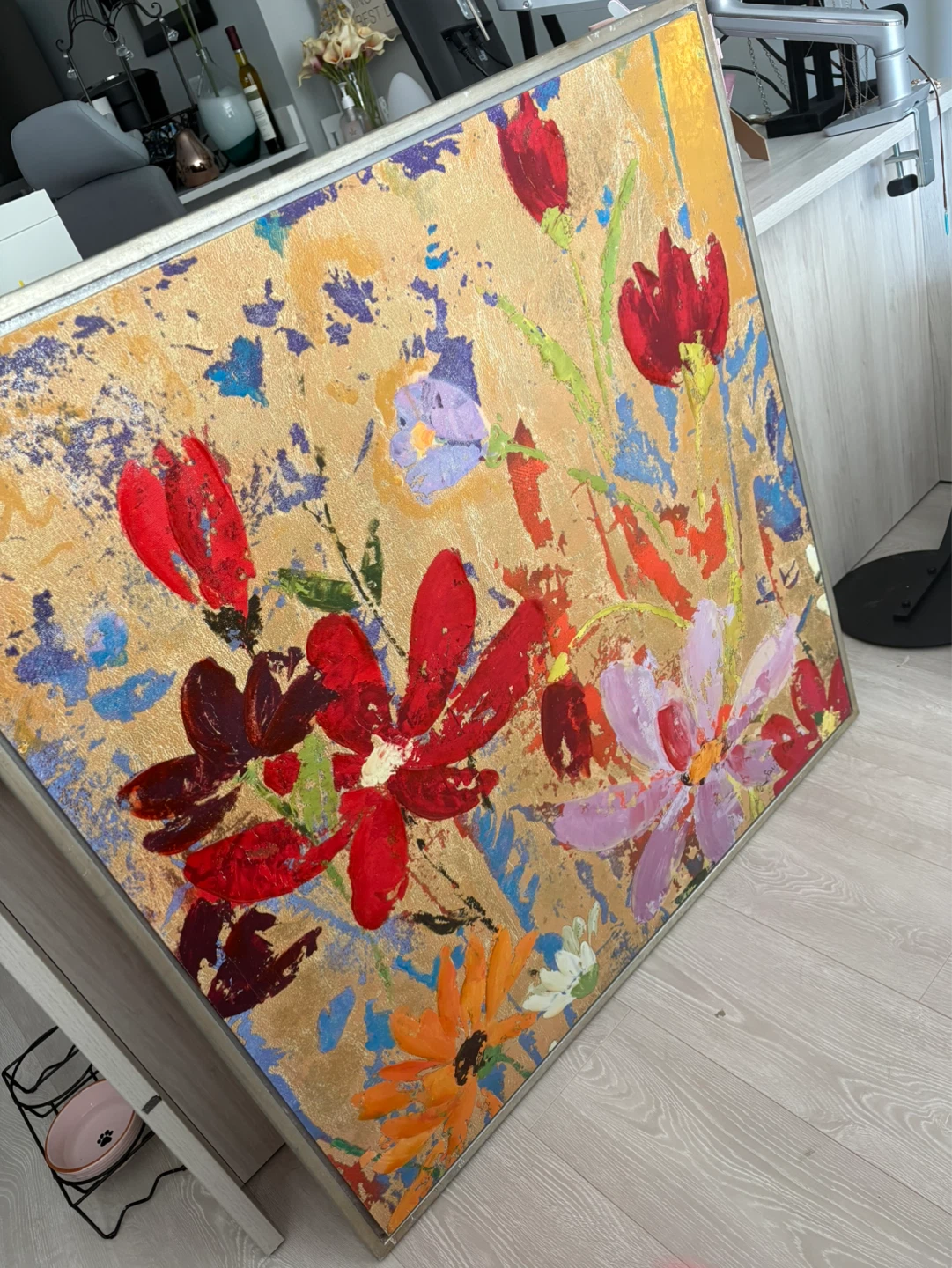 Framed Floral Artwork Painting