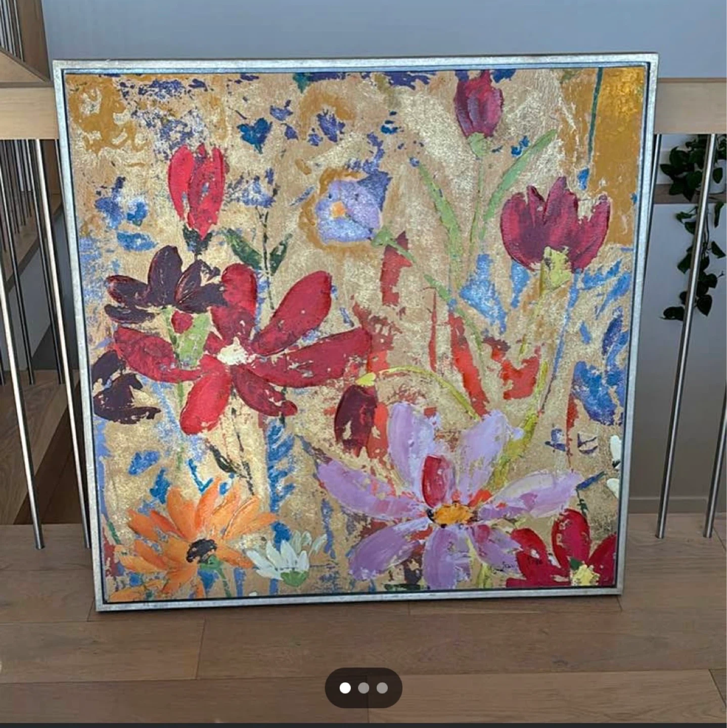 Framed Floral Artwork Painting - photo 2