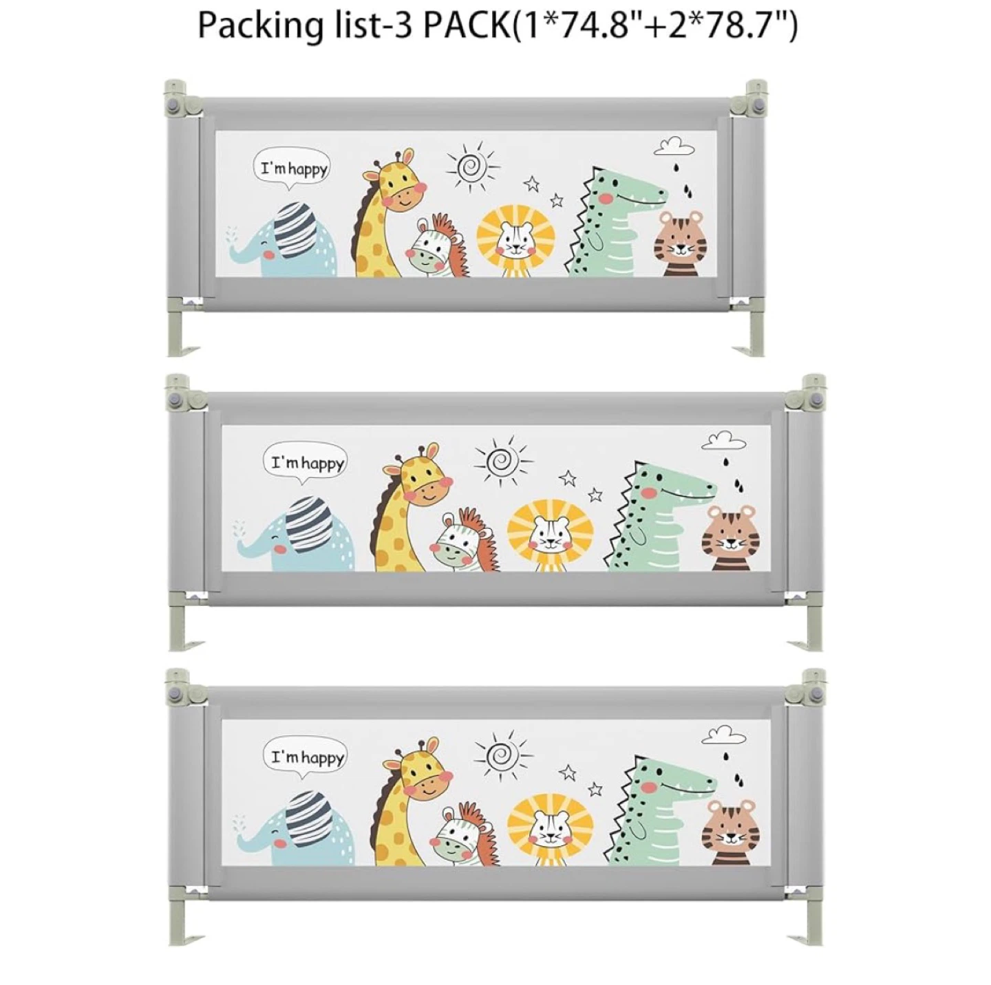 3 Pack Baby Bed Rail Guards- king size - photo 2