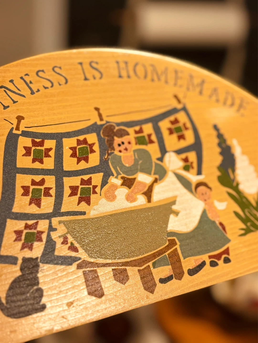 Wooden "Happiness is Homemade" Wall Decor - photo 4